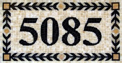 Mosaic House Numbers / Athens – H1P